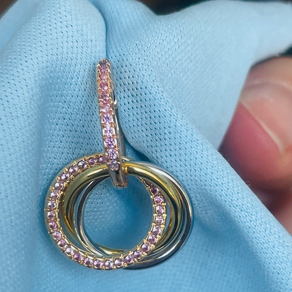 1pair Cartier all Color Gold Include Family Circles Hoop Earrings Mother’s Day - Picture 12 of 16